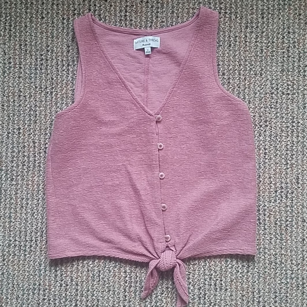 Madewell Texture and Thread Tie-Waist Top